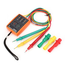 2X New 3 Phase Sequence Rotation Tester Indicator Detector Meter LED Buzzer with Portable Pouch TD-LED02