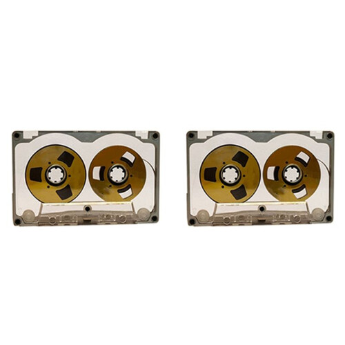 2X 55 Minute Blank Tape Disk Double-Sided Metal Small Open Disk Blank Cassette Tape Tape Disk, E