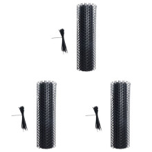 3X Reusable Plastic Chicken Wire Fence Mesh Durable Hexagonal Mesh DIY Project(Black)