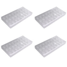 4X Shell Shape Hard Chocolate Mold 3D Sea Shell Polycarbonate Clear Ice Jelly Candy Mould