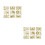 Xmas Window Stickers Golden Static Decals for Festive Decor 4