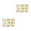 Xmas Window Stickers Golden Static Decals for Festive Decor 5