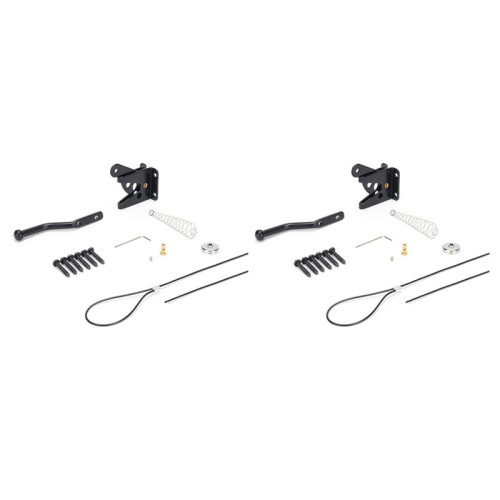 2X Self Locking Gate  for Wooden Fence Heavy Duty, Steel Spring Cable Pull String Gate Hardware Gate Lock
