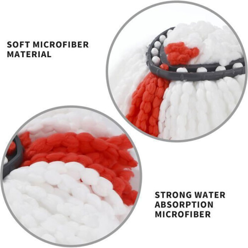 Replacement mop heads compatible with O-Cedar EasyWring mops, 4-pack - Mop head refill 1