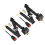 Seat belt - Universal - 2 pieces - Adjustable 3-point - Black - Polyester 2
