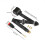 Seat belt - Universal - 2 pieces - Adjustable 3-point - Black - Polyester 4