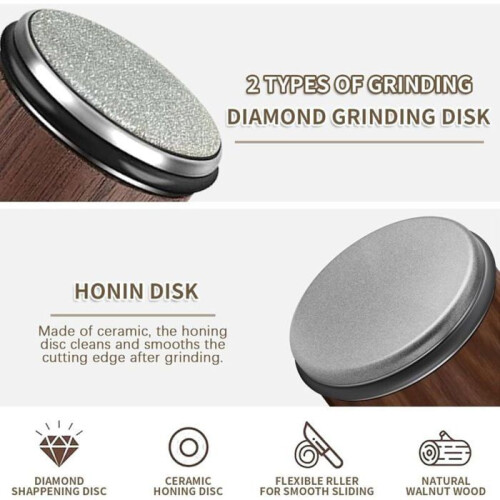 Knife Sharpener - KCVV - 15/20 - Industrial Diamonds - Roller System - Professional Precision 1