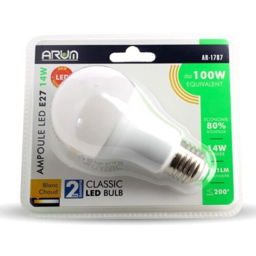 ΣΥΣΚΕΥΑΣΙΑ ΜΕ 10 ΛΑΜΠΤΗΡΕΣ LED E27 14W (Ισοδύναμο με 100W) (Θερμό Λευκό 2700K) 2