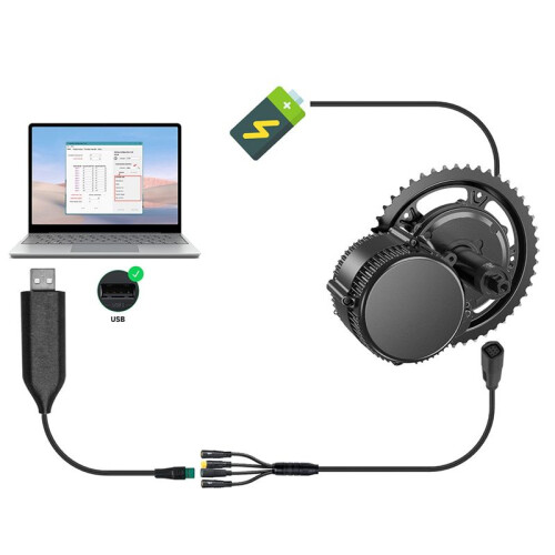 For BAFANG CAN-Bus USB Programming Cable for Bafang for BBS01/02 Mid-Drive Center Electric Bike Motor Programmed Cable 2