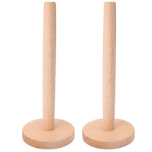 Kitchen Wooden Roll Paper Towel Holder Bathroom Paper Towel Vertical Stand Disposable Paper Towel Storage Accessories B