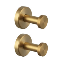 2pcs Hooks for Shower Bathroom Kitchen Glass Door Mirror Tile-Loofah,Towel,Coat,Bath Robe Hook Holder for Hanging Gold