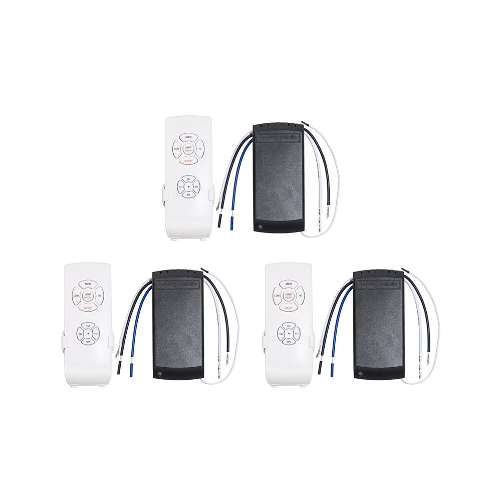 Light 3X Universal Ceiling Fan Lamp Remote Control Kit Adjusted Wind Speed Transmitter Receiver Timing Control 110V