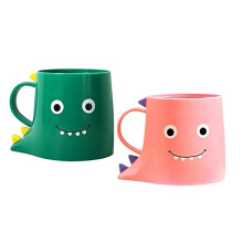 PP Mouthwash Holder, 2PCS Cute Dinosaur Mouthwash Cups, Bathroom Toothbrush Cup, Durable Bathroom Toothbrush Cup B