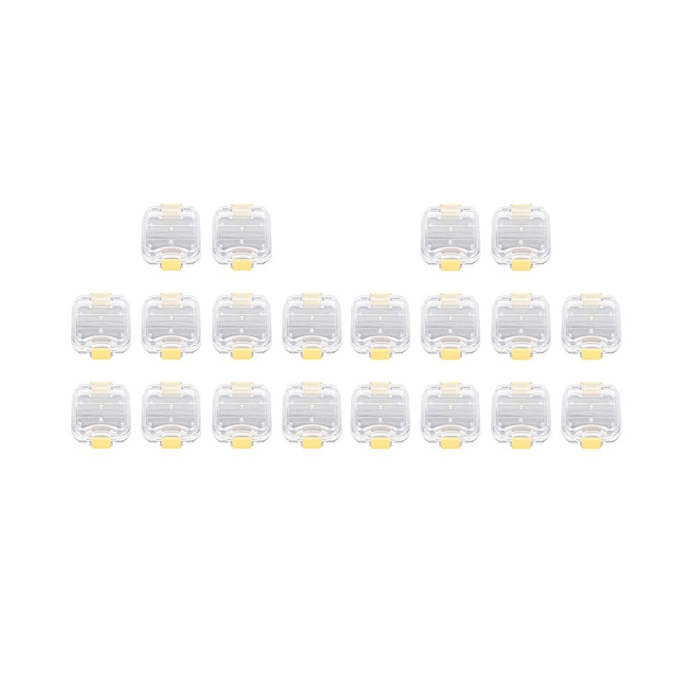 20Pcs Plastic Denture Tooth Box with Film High Quality Denture Storage Box Dental Implant Membrane Tooth Box