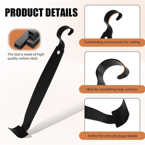 Pottery Trimming Tools, Double-Ended Trim Tool with Carbon Steel,Ceramic Tools for Pottery, Soft Rubber Handle Cutting 2