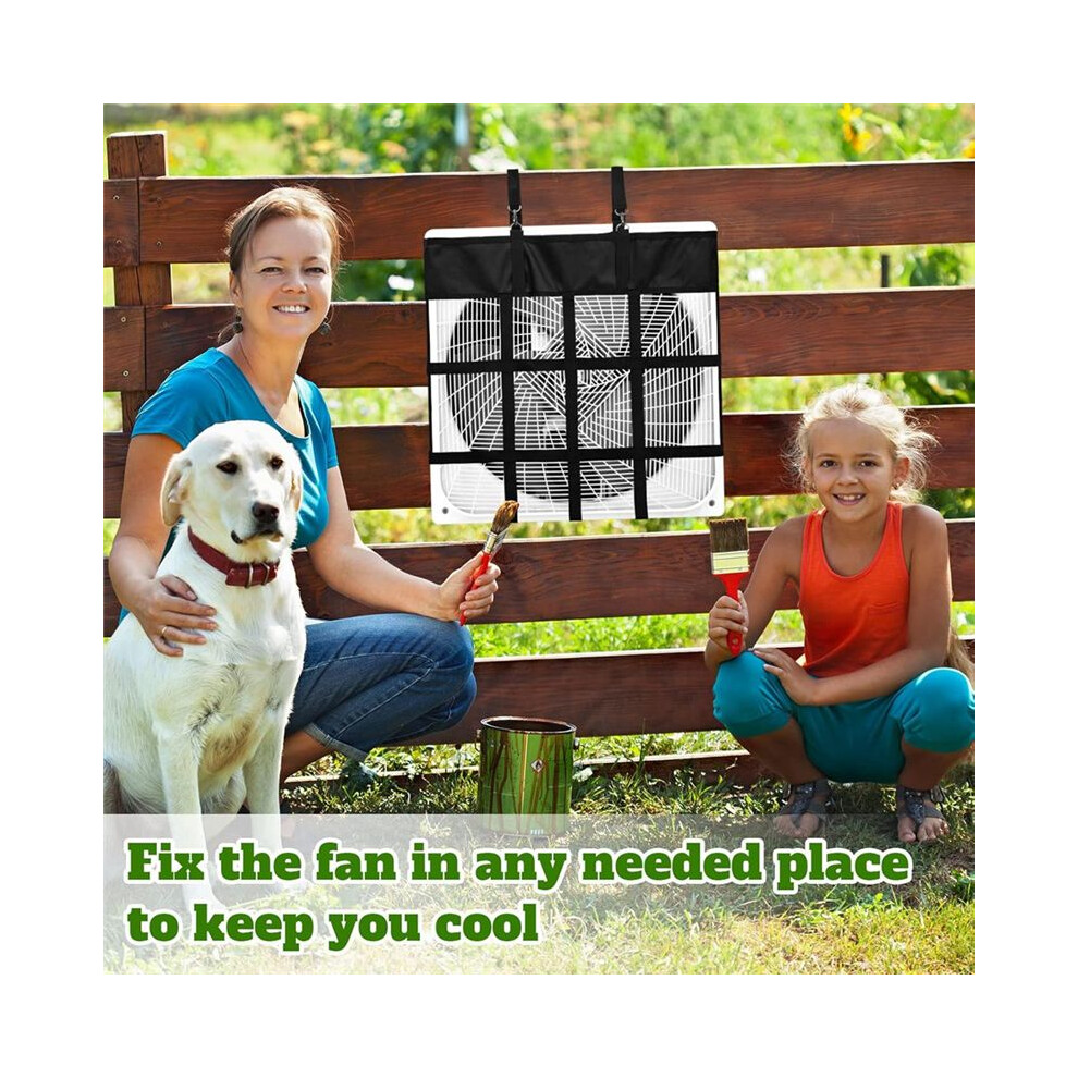 Hanging Web Horse Fan Holder Adjustable Fixing Box Fan Holder Horse Stall Classic Fan Bag Sturdy Stable Supplies 2pack