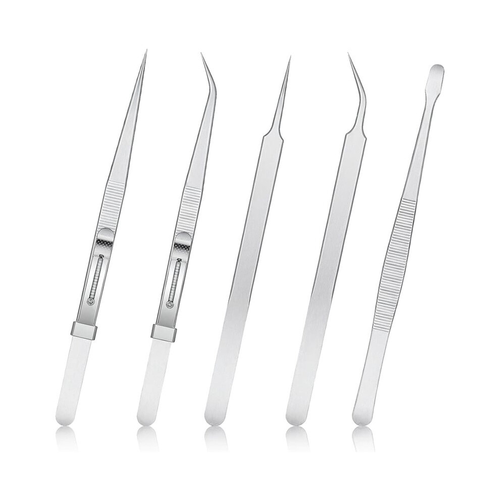 Tweezers Set, Long Tweezers Thin Soldering Tweezer Curved Of Tweezer For Electronics, Soldering, Jewelry Making 4711824174476