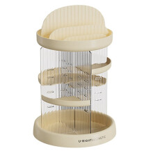 Drehbarer Kosmetik-Organizer für Schlafzimmer, Schreibtisch, Transparentes, Mehrlagiges Aufbewahrungsregal für Lippenstift, Parfüm und Hautpflege