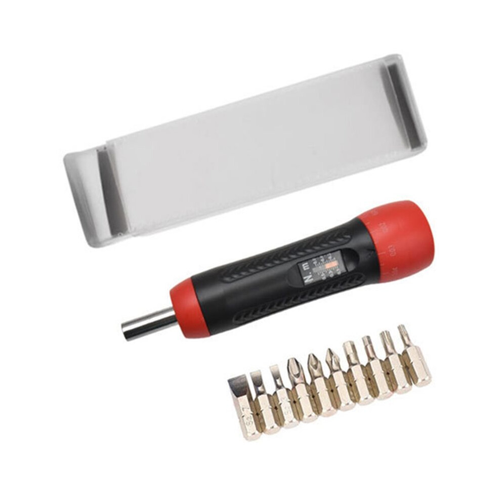 Professional Adjustable Preset Torque Driver 1/4'' Torque Wrench With 10 Bits For Bicycle Repair 1-6Nm 4711811899405