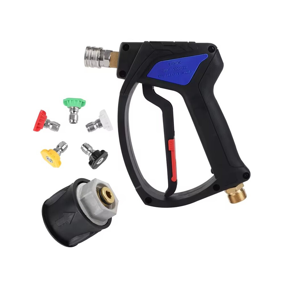 High Pressure Water Gun With 5 Foam Nozzles 1 Connector 14Mm M22 Adapter For Car Washer Lance Jet 6031396550095