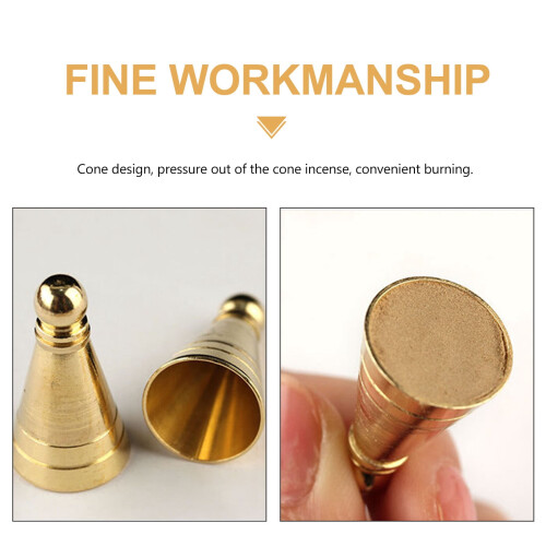 Messing-Räucherkegelform-Set – 15-teilig, Gold 1