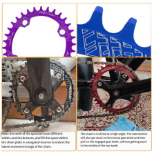 MOTSUV 104BCD MTB Bike Chainring 34T Oval Narrow Wide Crank Star Ring Disc  Cycling Parts Set Gold
