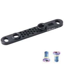 HASSNS Adattatore per Freno A Disco per Bicicletta CNC per Bici da Strada Compatibile con Rotori da 140 mm e 160 mm, Nero Anteriore
