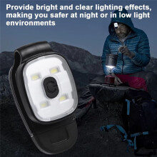 LED Clip Lamp USB Rechargeable Flashlight 150LM Night Running Light IPX4 Waterproof Running Accessories