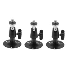 3X Wandhalterung Aus Schwarz Metall Ueberwachungskamera Wandhalterung 7,62 cm