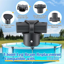 12427 T-Joint Leg & Joint for 15ft 16ft 18ft 20ft 24ft Above Round Ultra Frame Pool, Pool Replacement Parts