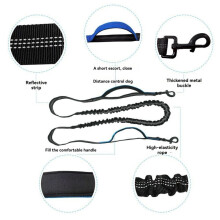 Dog Leash for Running Walking Reflective Leash with Waist Retractable Elastic Belt Dog Traction Rope Pet Products