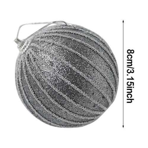 Boules de Noël à paillettes incassables, 7,6 cm (3 pouces) 2
