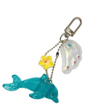 Y2K stijl schattige dolfijn sleutelhanger vintage legering