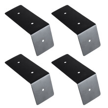 4er-Packung schwarze Wandregalhalterungen aus Eisen
