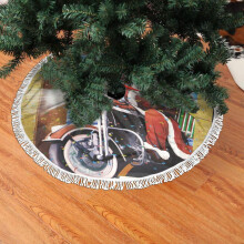 Weihnachtsbaumrock mit Fransen und Spitze, 76 cm