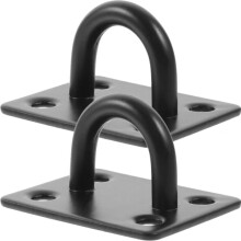 2 Stück Edelstahl-Ösenplatten mit U-Haken