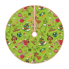 Grinch-Weihnachtsbaumrock, 91 cm (36 Zoll), weiches Polyester