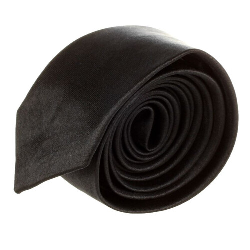 5X Unisex-Krawatte Polyester,Schwarz,2 Zoll