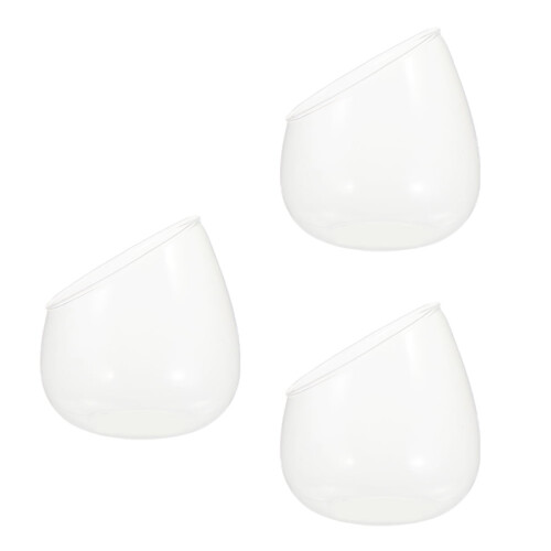 Conjunto de 3 Garrafas Decorativas de Vidro com Micro Paisagens
