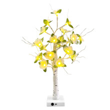 Artificial Christmas Tree with Warm White LED Lights 2FT