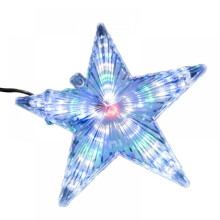 LED Star Tree Topper 22cm Clear Acrylic