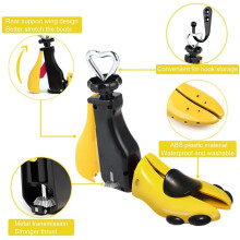 2X Boot Shoe Stretcher for Men, Shoe Tree Expander Women Stretch Width & Length, Adjustable Unisex Boot Wide Feet Yellow