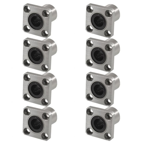 8Stück 12 X 21 X 30mm Buchse Vierkantflansch Linearlager - Silber