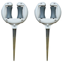 2X Soft Water Pipe Positioning Stand Garden Hose Guide Nail Labor-Saving Garden Hose Guide Smooth Roller Pointed