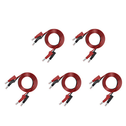 10Pcs Multi-Meter Test Leads Cable Jumper Wire  Security 4mm Banana Plug Retractable Test Tool Red Black