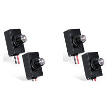 4 Stück Dämmerungs- Bis Morgendämmerungssensor für Außenbeleuchtung, 120-277 V, Fotoelektrischer Schalter, Fotozellen-Lichtsensor