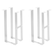2 Set Under Desk PC Mount Bracket for Computer Case Computer Mainframe Hanger Host Box Stand Bracket Rack White