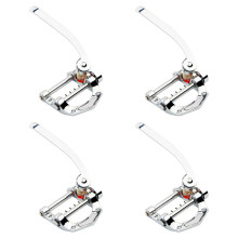 4X Gitarren Vibrato Saitenhalter Tremolo Flat Top Body Tremolo Einheit Vibrato Bridge für Tele, SG, LP, ETC E-Gitarren (Silber)