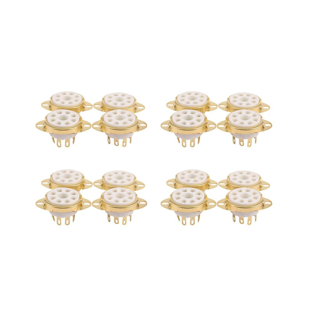 16PC 8 Pin Ceramic Socket Tube Top Vacuum Octal Value for KT88 EL34 6V6 6650 274B