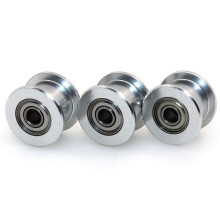 1x Pu With Steel Core Gt2 Belt 2Gt Timing Belt & 10x GT2 20 Toothless Bore 5mm Aluminum Timing Belt Idler Pulley